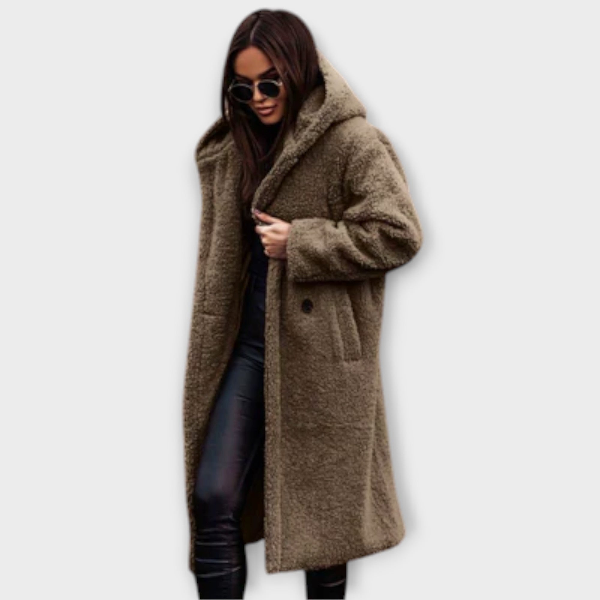 Smiljana | Ženski elegantni kaput s kapuljačom
