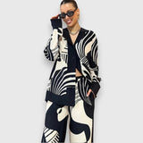 Zorka | Dvodijelni komplet s elegantnim geometrijskim uzorkom