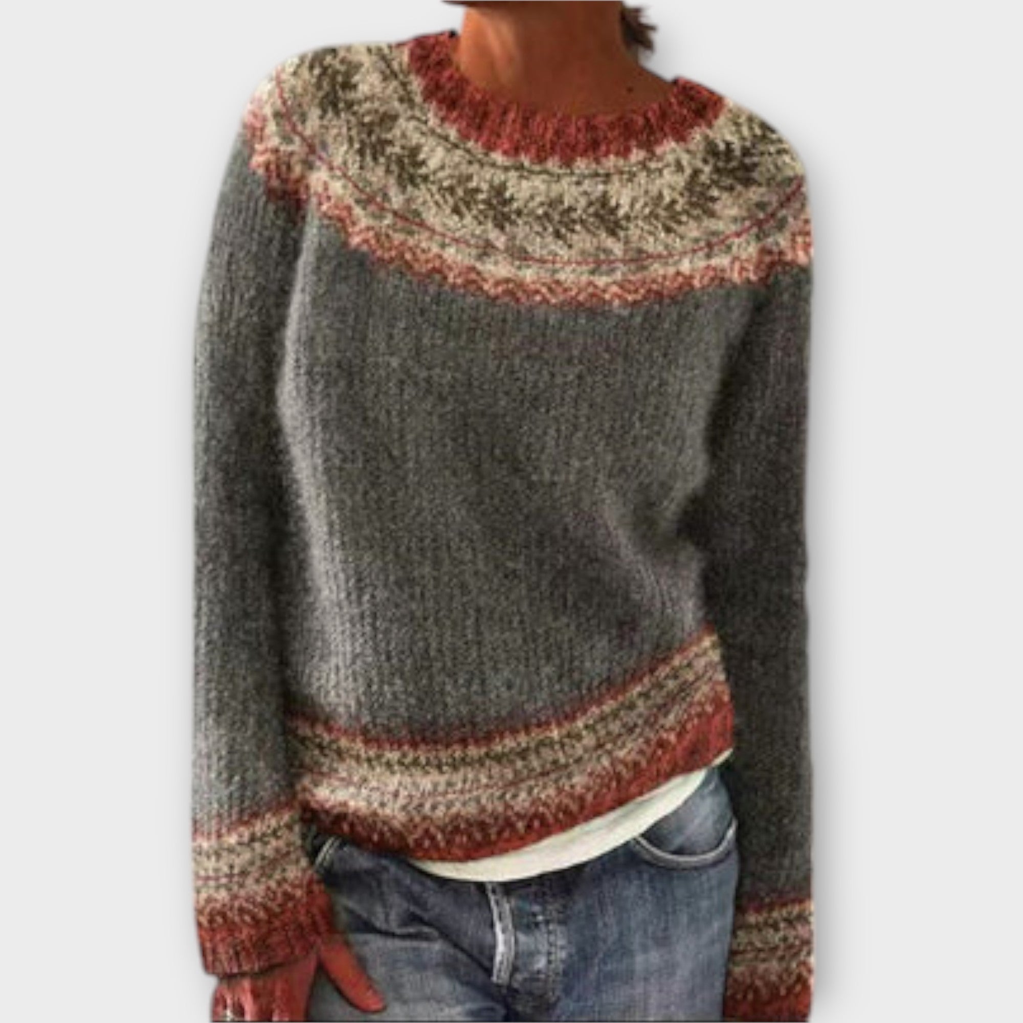 Suzu | Vintage pleteni pulover za žene