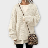 Lily | Oversized pleteni džemper s uzorkom pletenica