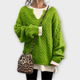 Lily | Oversized pleteni džemper s uzorkom pletenica