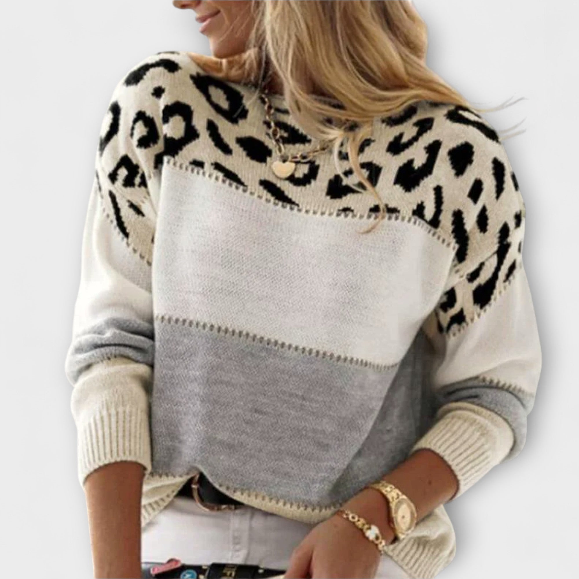 Cheyenne | udobni pulover s leopard uzorkom za žene