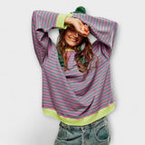 Mary | Prugasti Oversize Pulover