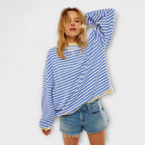 Mary | Prugasti Oversize Pulover