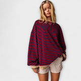 Mary | Prugasti Oversize Pulover