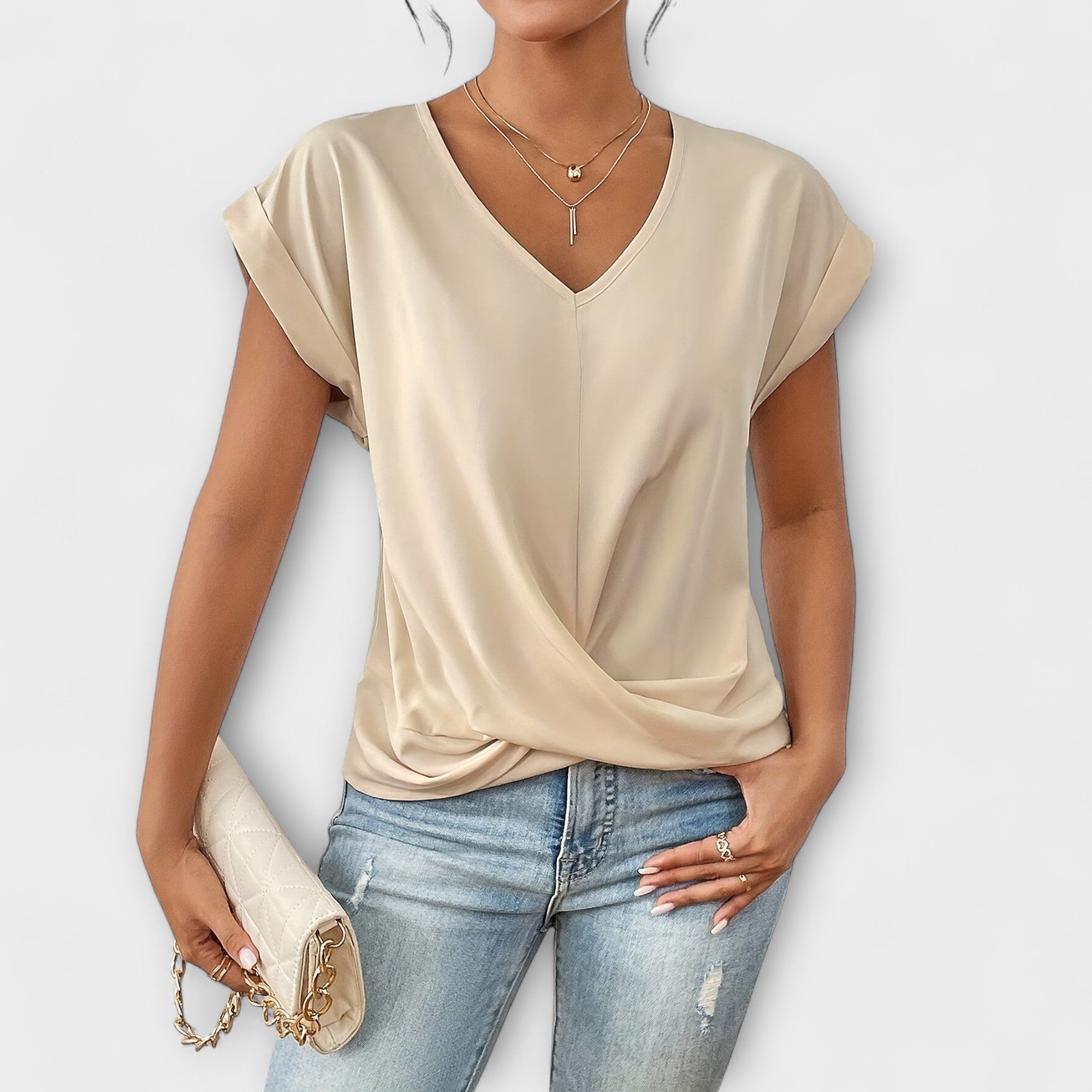 Eloise - Top s V - izrezom i detaljem čvora - A minha loja