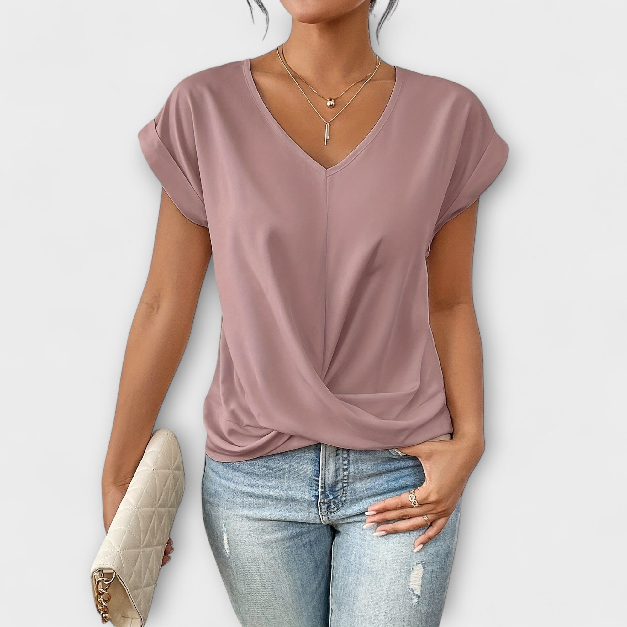 Eloise - Top s V - izrezom i detaljem čvora - A minha loja