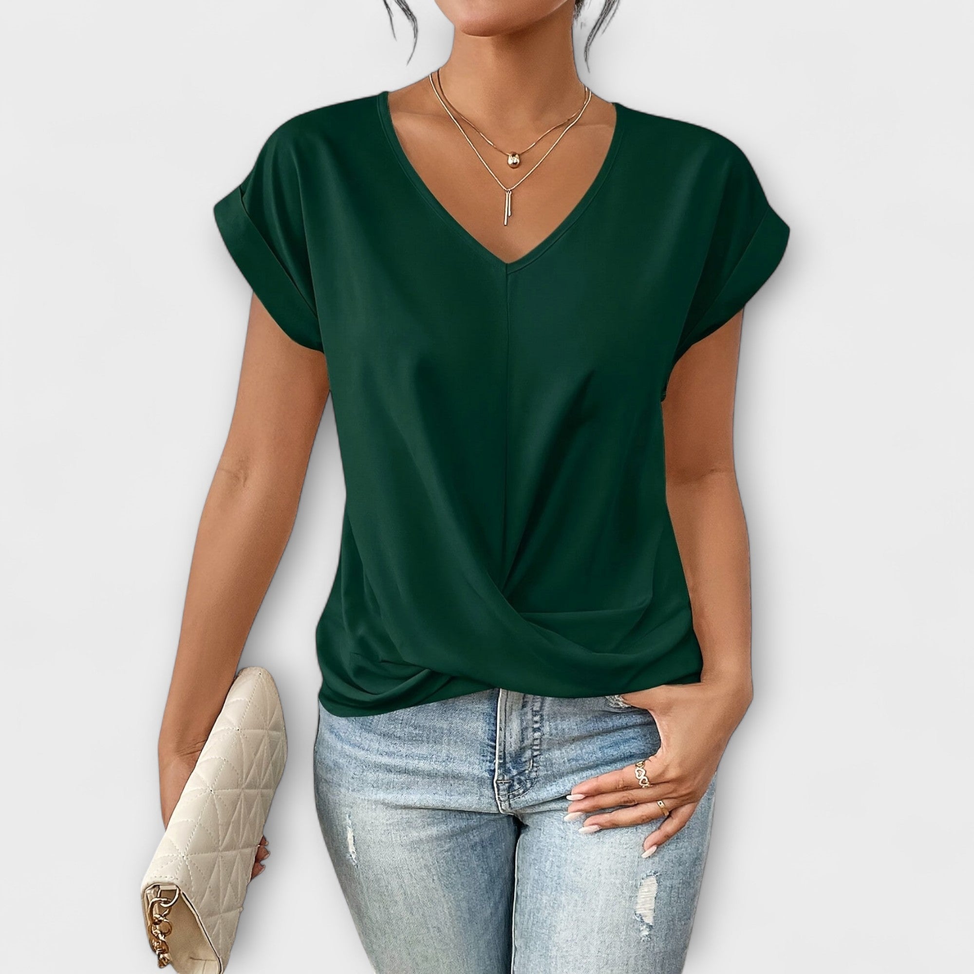 Eloise - Top s V - izrezom i detaljem čvora - A minha loja