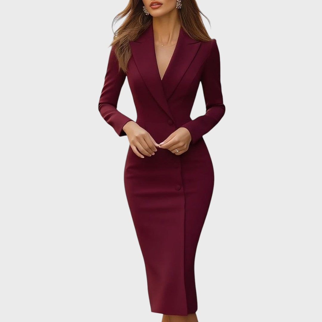 Violeta | Elegantna midi haljina u stilu sakoa