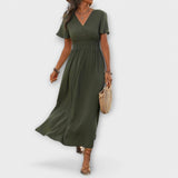 Heather - Elegantna boho haljina s V izrezom i dugim rukavima - A minha loja