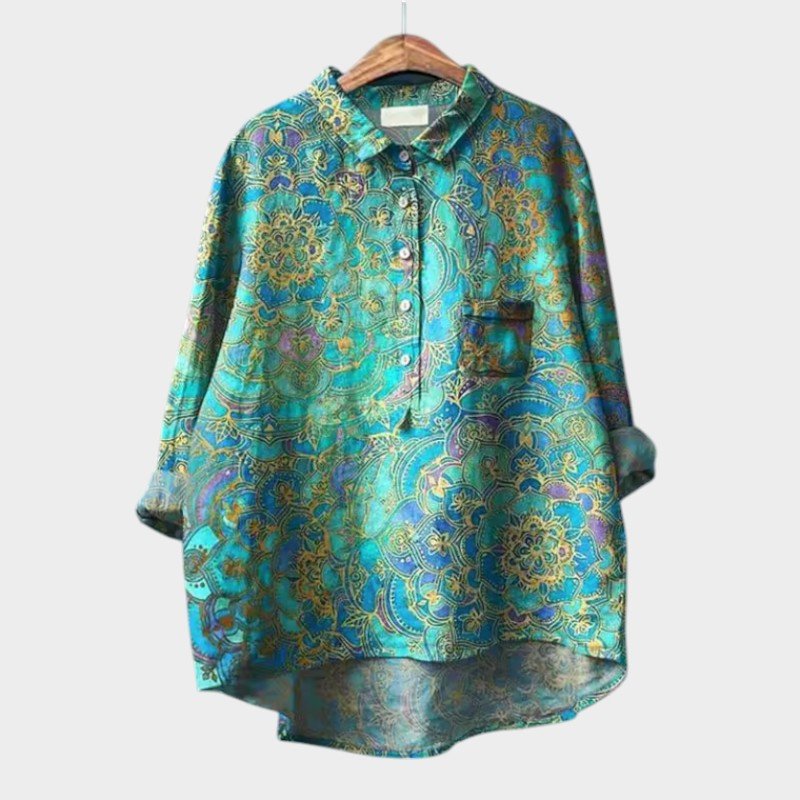 Ivonne - Premium bluza s cvjetnim uzorkom - A minha loja