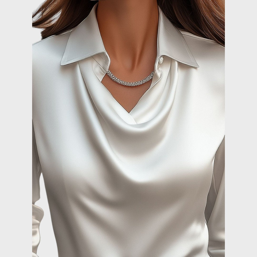 More | Elegantna bijela satenska bluza - Mila Zagreb