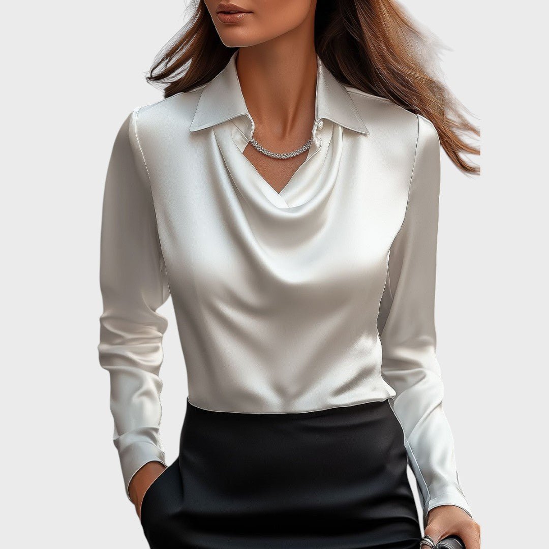 More | Elegantna bijela satenska bluza - Mila Zagreb