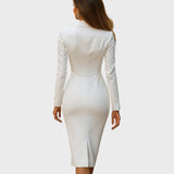 Violeta | Elegantna midi haljina u stilu sakoa